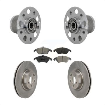 Front Hub Bearing Assembly Disc Brake Rotors And Pads Kit For Mercedes-Benz E550 C250 KBB-132284