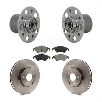 Front Hub Bearing Assembly Disc Brake Rotor And Pads Kit For Mercedes-Benz E350 E400 E250 KBB-132286
