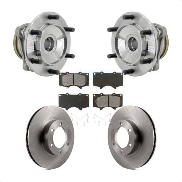 Front Hub Bearing Assembly Disc Brake Rotors And Pads Kit For Toyota 4Runner RWD KBB-132298