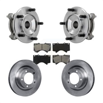 Front Hub Bearing Assembly Disc Brake Rotors And Pads Kit For Toyota Tundra Sequoia RWD KBB-132299