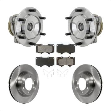 Front Hub Bearing Assembly Disc Brake Rotor And Pads Kit For 2010-2021 Toyota 4Runner RWD KBB-132300