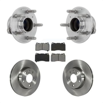 Front Hub Bearing Assembly Disc Brake Rotor & Pad Kit For 2019 Cadillac ATS Base with RWD KBB-132307