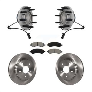 Front Hub Bearing Disc Brake Rotor Pad Kit For 2007-2008 Dodge Ram 1500 With 8 Lug Wheels KBB-132309