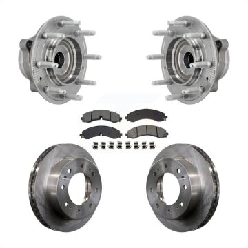 Front Hub Bearing Brake Rotor Pad Kit For GMC Chevrolet Silverado 2500 HD Sierra 3500 4WD KBB-132313
