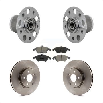 Front Hub Bearing Assembly Disc Brake Rotor & Pads Kit For Mercedes-Benz E350 C350 SLC300 KBB-132315