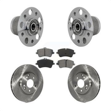 Front Hub Bearing Brake Rotor Pads Kit For 06-07 Mercedes-Benz C350 Without Sport Package KBB-132316
