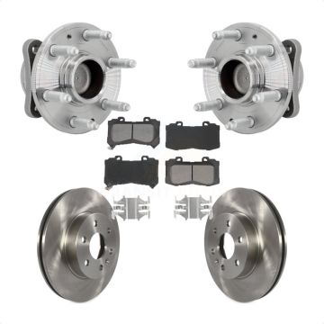 Front Hub Bearing Brake Rotor And Pad Kit For 2015-2020 Chevrolet Colorado GMC Canyon RWD KBB-132321