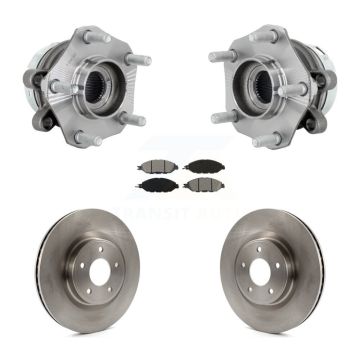 Front Hub Bearing Assembly Disc Brake Rotors And Semi-Metallic Pads Kit For Nissan Murano KBB-132322