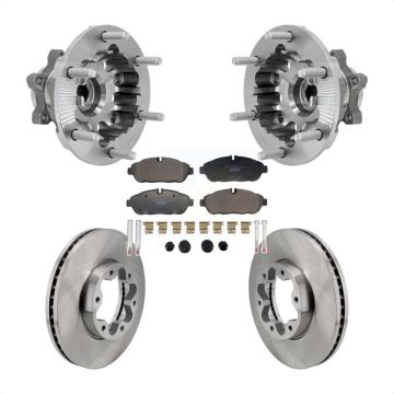 Front Hub Bearing Brake Rotor & Pads Kit For Ford Transit-250 Transit-350 Transit-150 AWD KBB-132324