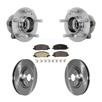 Front Hub Bearing Brake Rotor & Pads Kit For Ford Explorer Lincoln Aviator Police Utility KBB-132334