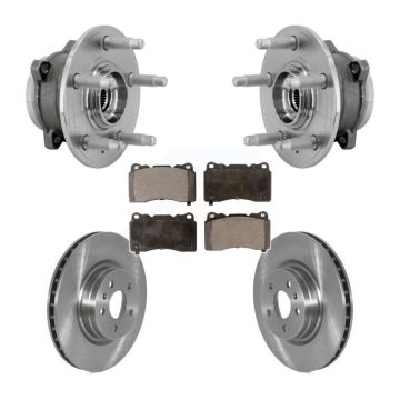 Front Hub Bearing Assembly Disc Brake Rotors And Ceramic Pads Kit For Tesla S X KBB-132336