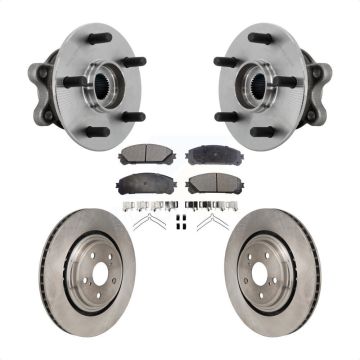 Front Hub Bearing Assembly Disc Brake Rotors And Pads Kit For 2020-2022 Toyota Highlander KBB-132338
