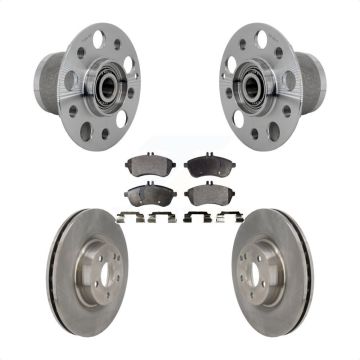 Front Hub Bearing Assembly Brake Rotor Pads Kit For Mercedes-Benz C250 With Sport Package KBB-132339