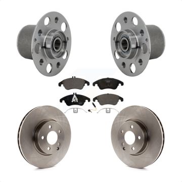 Front Hub Bearing Assembly Disc Brake Rotor And Pads Kit For Mercedes-Benz E350 E400 E250 KBB-132343