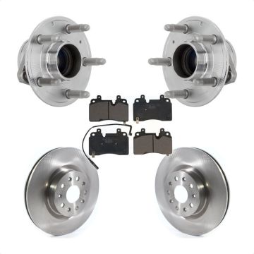 Front Hub Bearing Assembly Disc Brake Rotor And Ceramic Pad Kit For 2019 Cadillac CT6 RWD KBB-132350