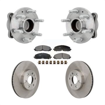 Front Hub Bearing Brake Rotor And Pad Kit For 2021-2022 Chevrolet Colorado GMC Canyon RWD KBB-132351