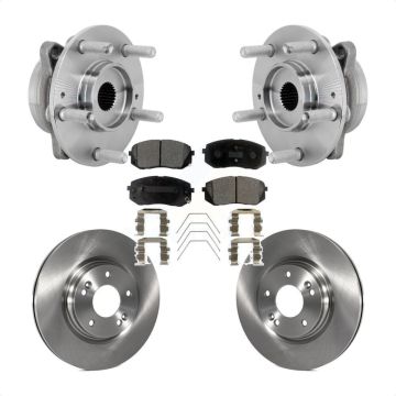 Front Hub Bearing Assembly Disc Brake Rotors And Pads Kit For Hyundai Kona Kia Seltos KBB-132355
