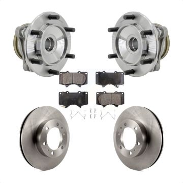 Front Hub Bearing Assembly Disc Brake Rotor Pads Kit For Toyota Tacoma 4Runner FJ Cruiser KBB-132356