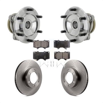 Front Hub Bearing Assembly Disc Brake Rotors And Ceramic Pads Kit For Toyota 4Runner RWD KBB-132358