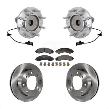 Front Hub Bearing Assembly Brake Rotor Pad Kit For 2023 GMC Savana 3500 With 14000 lb GVW KBB-132361