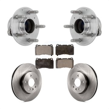 Front Hub Bearing Assembly Disc Brake Rotors And Ceramic Pads Kit For Cadillac ATS KBB-132362