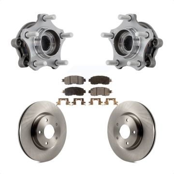 Front Hub Bearing Assembly Disc Brake Rotors And Pads Kit For 2019-2023 Nissan Altima KBB-132374