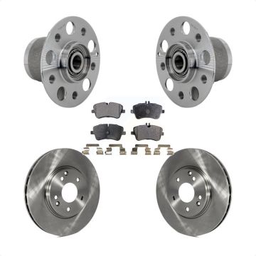 Front Hub Bearing Brake Rotor Pads Kit For 06-07 Mercedes-Benz C350 Without Sport Package KBB-132376