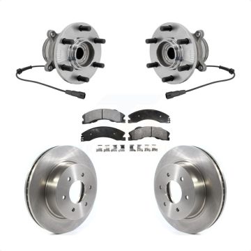Front Hub Bearing Assembly Disc Brake Rotors And Ceramic Pads Kit For Nissan TITAN XD KBB-132380