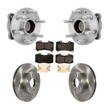 Front Hub Bearing Brake Rotor And Pad Kit For 2015-2020 Chevrolet Colorado GMC Canyon RWD KBB-132381