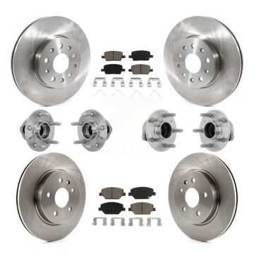Front Rear Hub Bearing Disc Brake Rotors And Ceramic Pads Kit (10Pc) For Chevrolet Camaro KBB-132447