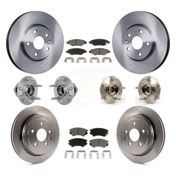 Front Rear Hub Bearing Disc Brake Rotors And Ceramic Pads Kit (10Pc) For Chevrolet Camaro KBB-132453
