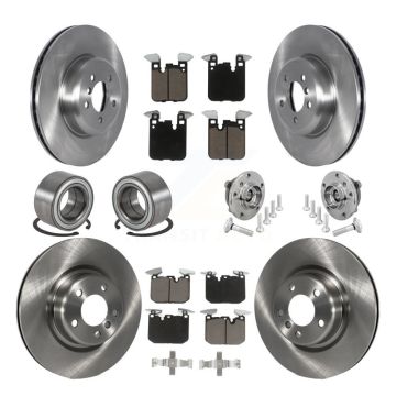 Front Rear Hub Bearings Disc Brake Rotors And Pads Shoes Kit (10Pc) For BMW M240i xDrive KBB-132482