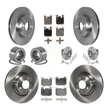 Front Rear Hub Bearings Disc Brake Rotors And Pads Shoes Kit (10Pc) For BMW M240i xDrive KBB-132549