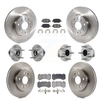 Front Rear Hub Bearings Disc Brake Rotors And Pads Kit (10Pc) For Chevrolet Camaro LT LS KBB-132575