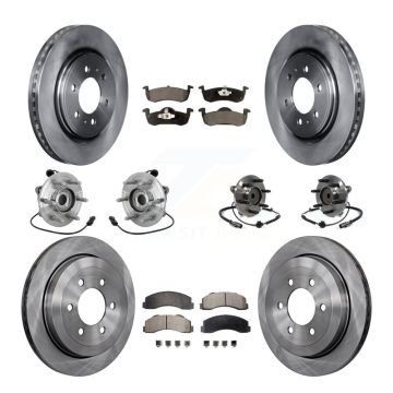 Front Rear Hub Bearing Brake Rotor & Pad Kit (10Pc) For Ford Expedition Lincoln Navigator KBB-132622