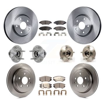 Front Rear Hub Bearing Disc Brake Rotors And Ceramic Pads Kit (10Pc) For Chevrolet Camaro KBB-132623