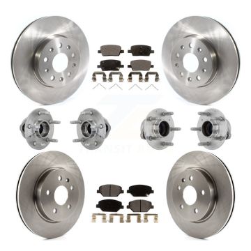 Front Rear Hub Bearing Disc Brake Rotors And Ceramic Pads Kit (10Pc) For Chevrolet Camaro KBB-132638