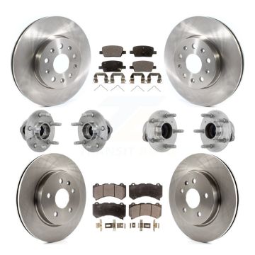 Front Rear Hub Bearings Disc Brake Rotors And Pads Kit (10Pc) For Chevrolet Camaro LT LS KBB-132640