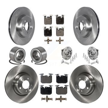 Front Rear Hub Bearings Disc Brake Rotors And Pads Shoes Kit (10Pc) For BMW M240i xDrive KBB-132661