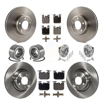 Front Rear Hub Bearings Disc Brake Rotors And Pads Shoes Kit (10Pc) For BMW M240i xDrive KBB-132662