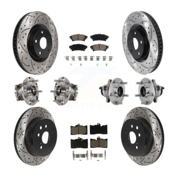 Front Rear Hub Bearing Coat Brake Rotor Pad Kit (10Pc) For Lexus GS350 RC300 GS450h GS300 KBB-132698