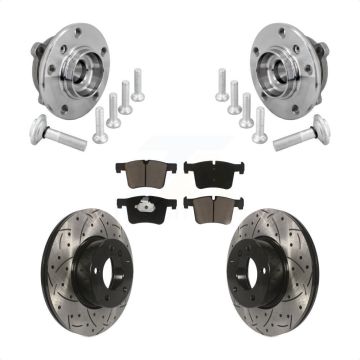 Front Hub Bearing Drill Slot Brake Rotor Pad Kit For BMW 330i xDrive 230i 430i Gran Coupe KBB-132702
