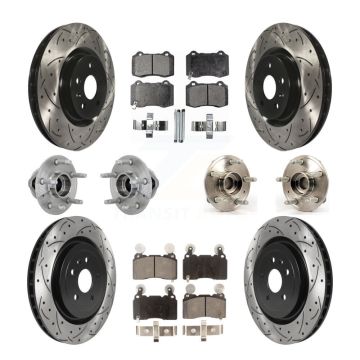Front Rear Hub Bearings Coated Disc Brake Rotors And Pads Kit (10Pc) For Chevrolet Camaro KBB-132738