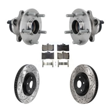 Front Hub Bearing Coat Drill Slot Brake Rotor Pads Kit For Lexus GS350 RC300 GS450h GS300 KBB-132786