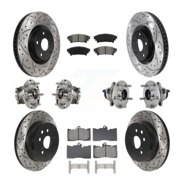 Front Rear Hub Bearing Coat Brake Rotor Pad Kit (10Pc) For Lexus GS350 RC300 GS450h GS300 KBB-132826