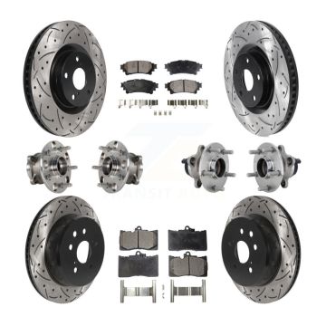 Front Rear Hub Bearing Coat Brake Rotor Pad Kit (10Pc) For Lexus GS350 RC300 GS450h GS300 KBB-132892