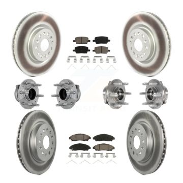 Front Rear Hub Bearing Coat Brake Rotor Pad Kit (10Pc) For Cadillac XT5 Buick Enclave XT6 KBB-132952