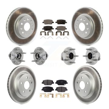 Front Rear Hub Bearings Coated Disc Brake Rotors And Pads Kit (10Pc) For Chevrolet Camaro KBB-133071