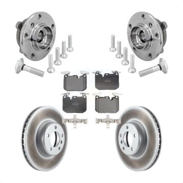 Front Hub Bearing Coat Brake Rotor Pad Kit For BMW 330i xDrive 440i Gran Coupe 320i M240i KBB-133097