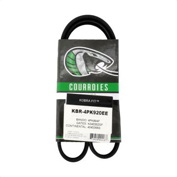 Power Steering Serpentine Belt KBR-4PK920EE For Ford Edge Fusion Mazda 6 Lincoln CX-9 MKX MKZ